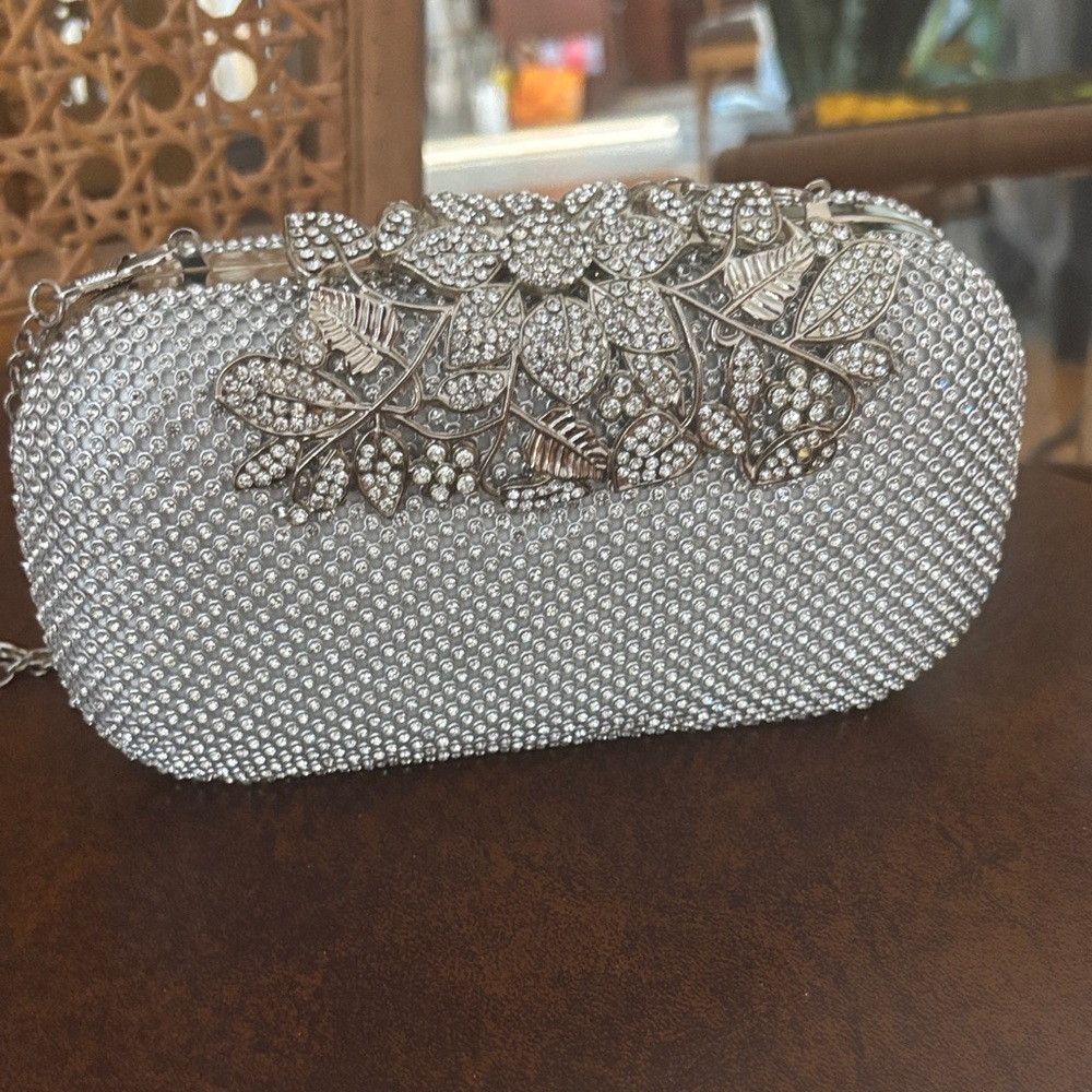 Rhinestone Clutch shoulder Bag. Bridal formal cocktail